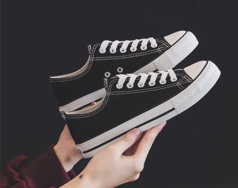 断码清仓女鞋～低帮帆布鞋春季透气板鞋低跟帆...