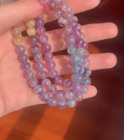 出萤石手串 自珍款 非常喜欢 独一无二的 ...