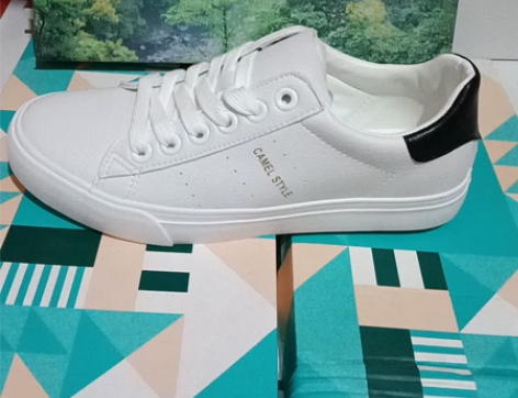 Camel骆驼男士低帮板鞋夏季透气小白鞋男...