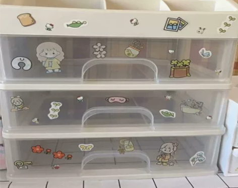 全新4层化妆品收纳盒12.8包邮抽屉式桌面...