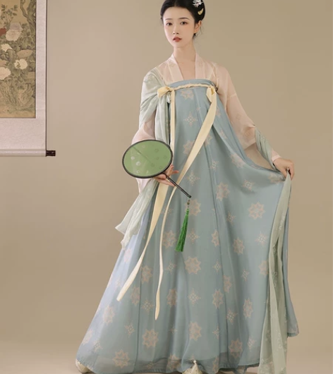 桔屿原创汉服女【长安花】S码 唐制齐胸衫裙...