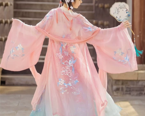 裳云兮【肥啾】原创汉服女对襟齐腰襦裙重工刺...