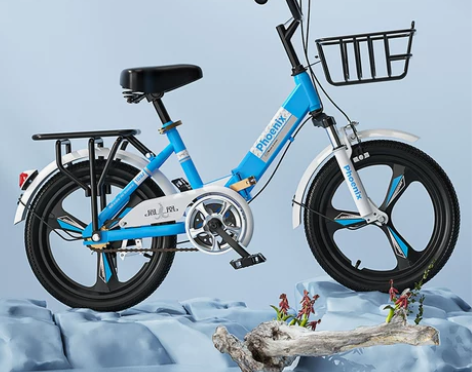 凤凰儿童自行车女孩6-8-12岁10学生中...