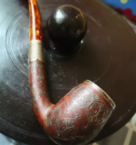 实木烟斗红米弯式烟斗 1个特价包邮描述不符...