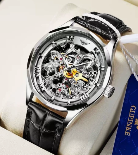 瑞士新款欧品客，男士机械表全自动镂空防水，...