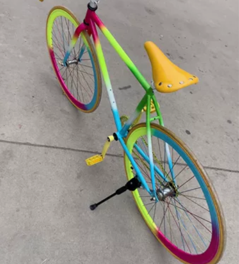 死飞自行车公路车赛车倒刹车 擦擦挺新呢 不...