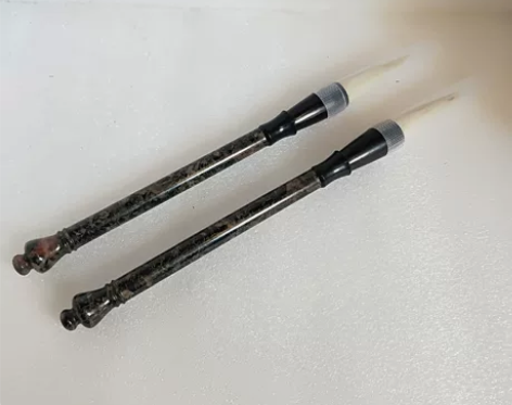 厂家直销公司商务礼品天然梅花玉石毛笔天宝陨...