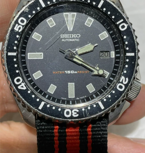 老精工水鬼7002-7000机械机芯 正常...