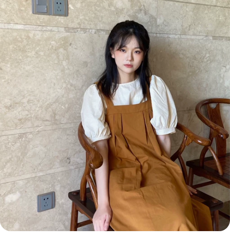 ?韩版高连衣裙美学院女生超长穿搭两件套装背...