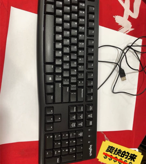 罗技K120有线键盘，键盘字母清晰，无任何...