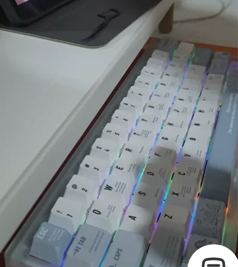 qk60键盘套件程序员键帽抹茶轴 Lumi...