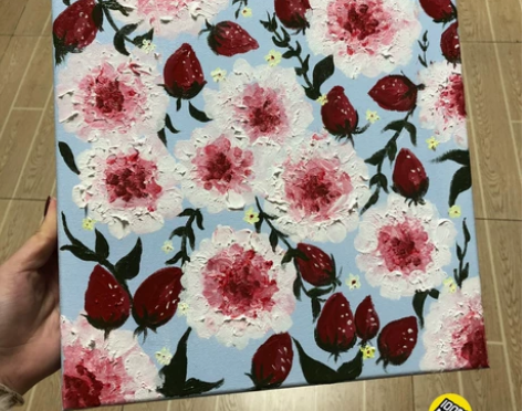 手绘 油画 装饰画 临摹小红书 自己画的油...