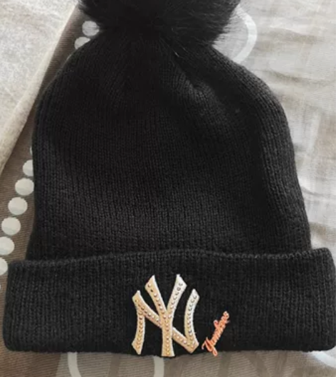 个人闲置MLB国内专柜正品冬季NY针织帽，...