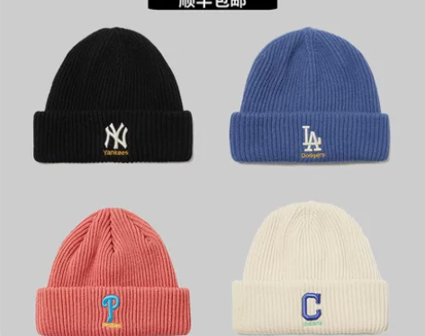 韩国正品MLB毛线帽子21新款秋冬NY刺绣...