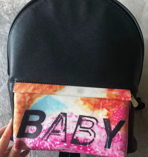 BABY 牛皮双肩包 闲置黑色牛皮双肩包，...