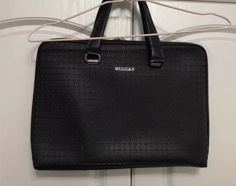 Mexican稻草人男款手拎包电脑包公文包...