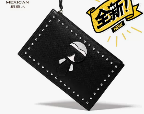 全新Mexican/稻草人女包单肩包朋克铆...