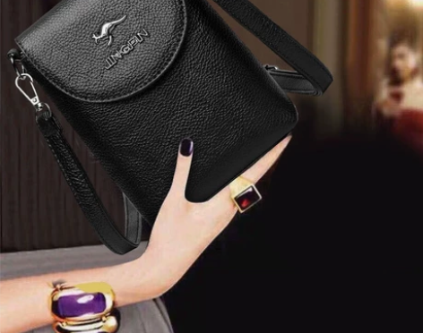 【出口订单】亏本处理 袋鼠真皮质感迷你斜挎...