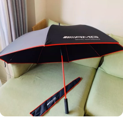 高档纤维奔驰伞AMG奥迪宝马直杆高尔夫伞男...