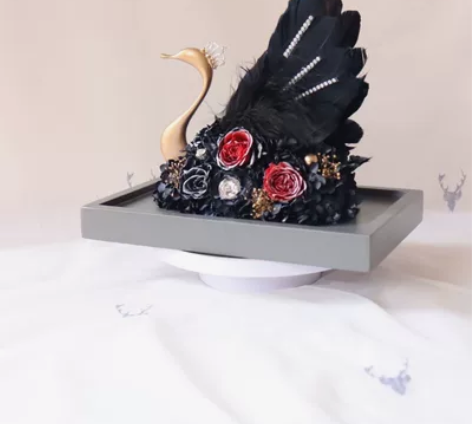七夕永生花礼品，真花制作，永生花天鹅之梦 ...