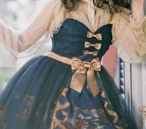 CEL洋装设计lolita野天鹅之梦黑色j...