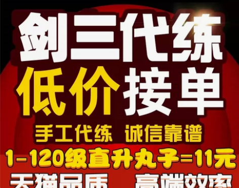 剑三剑网3代练直升丸子1-110-120级...
