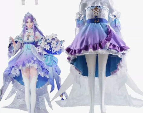 王者荣耀cos服新婚礼皮肤大乔挚爱花嫁co...