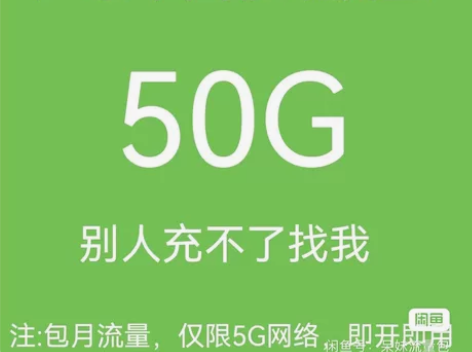 广东移动流量包50G包月一次性到账 拍下立...