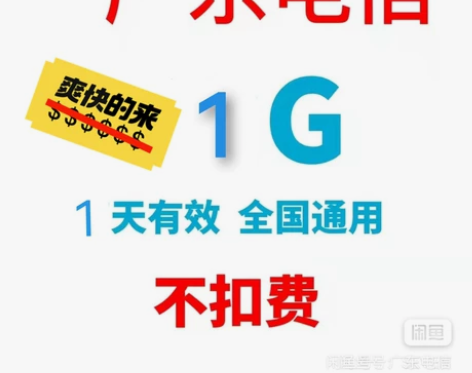 最新广东电信 1G1天 流量包 !...