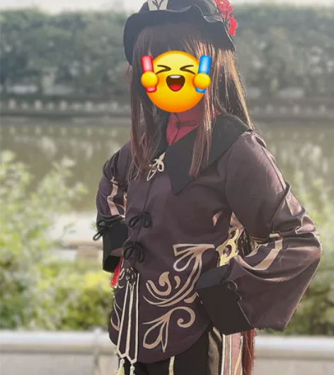 出原神胡桃cos 衣服配件全套假发  袜子...
