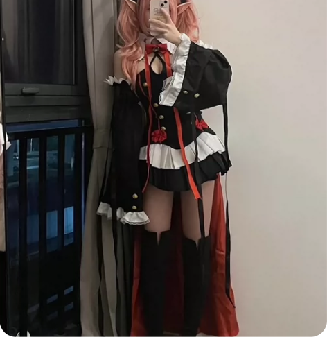 克鲁鲁cos服 包括:大全套s码+假发除鞋...