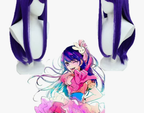 我推的孩子 星野爱cos假发 紫色长直中分...