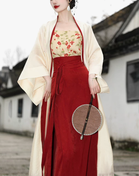 琳琅记新中式宋制旋裙古风长干寺改良汉服仙气...