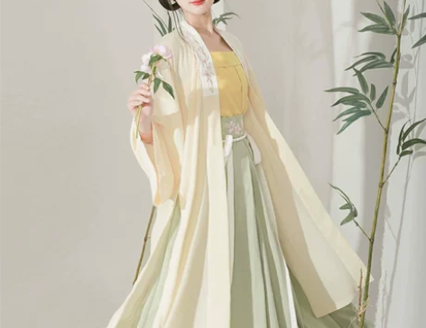 东月棠宋制对襟汉服三涧裙清新平价汉服 全套...