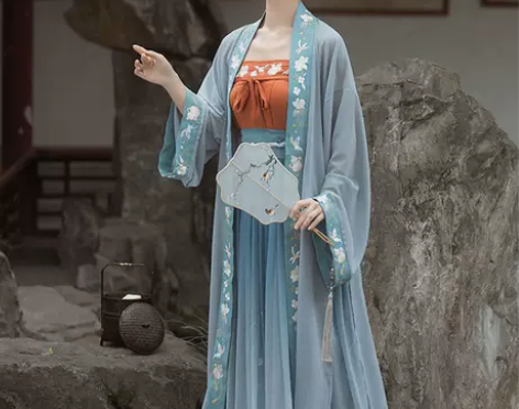 原创正版中国风白菜全套宋制三件套汉服女学生...