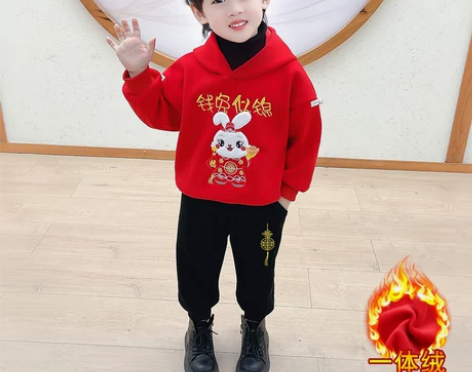 汉服女童冬装儿童唐装中国风男童拜年服宝宝周...