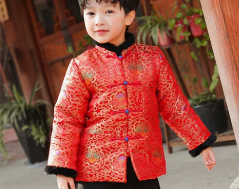 转兴业堂儿童唐装男童汉服中国风宝宝冬季过年...