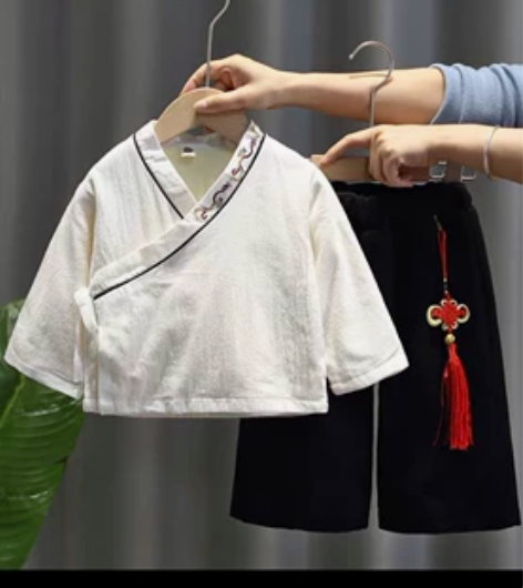 宝宝冬装加厚唐装男童喜庆新年装汉服儿童拜年...