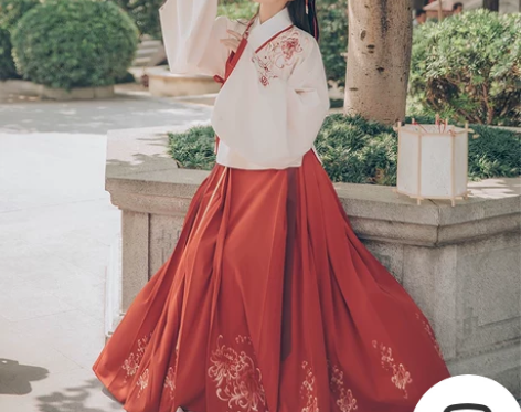 汉尚华莲传统汉服女装芙蓉月刺绣袄裙秋冬装绣...