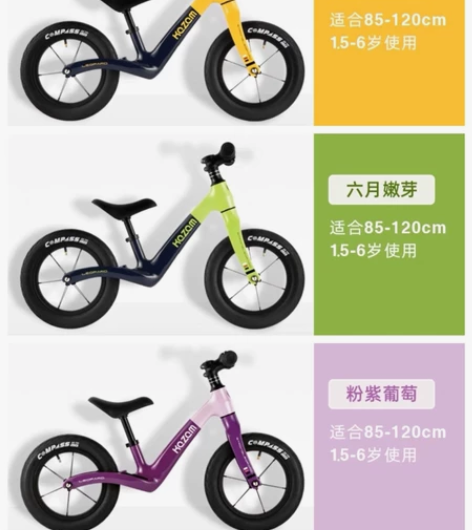 全新儿童平衡车b100 gs1图片里颜色均...