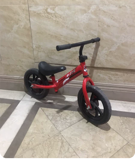 飞鸽平衡车，12寸， 蓝色，入门级无脚踏滑...