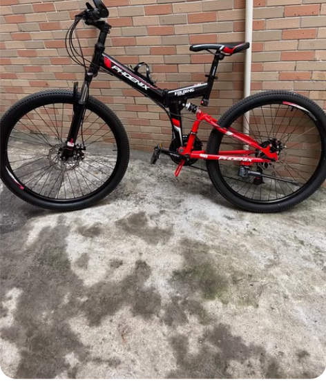 凤凰软尾折叠山地自行车，26寸轮组24速软...