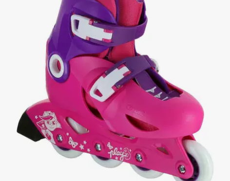 迪卡侬溜冰鞋 儿童初学趣味可调节易穿戴3-...