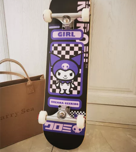 全新girl联名款专业双翘滑板,2023新...