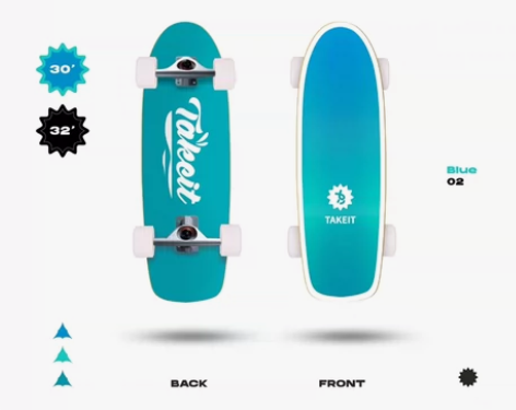 takeit陆地冲浪板【送原厂护具】 [火...