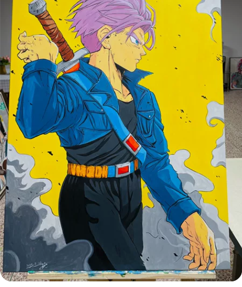 七龙珠 特兰克斯 手工画绘画 尺寸60×8...