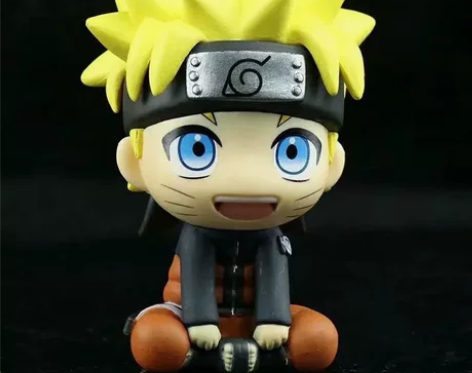 火影忍者手办鸣人卡卡西公仔限量版模型汽车摆...