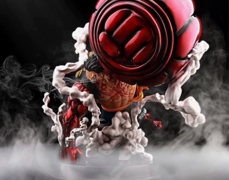 海贼王蛇人路飞四档火拳手办航海王大猿王枪雕...