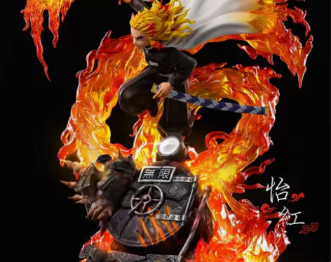 鬼灭之刃GK炎柱 炼狱杏寿郎手办盲盒摆件周...