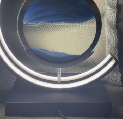 流沙画解压沙漏摆件创意灯客厅电视柜装饰品搬...